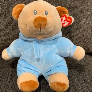 Ty Plush, PJ Bear Blue, 11”